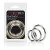 Cock Rings Silver Metal Cock Ring Set 3 Pack By Cal Exotics