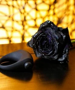 Lynk Pleasure Products Single Speed Vibrating Cock Ring 1 N' Done Black Silicone