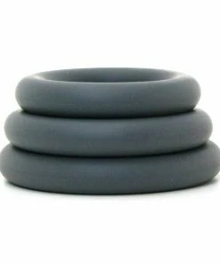 Cock Rings Soft And Thick Silicone Penis Performance C-Ring Kit By Optimale