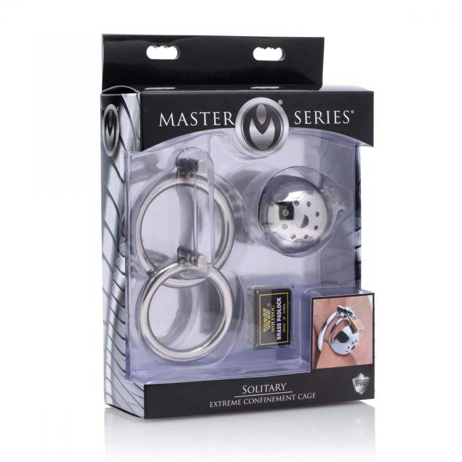 Master Series Solitary Extreme Confinement 2.5 Inch Stainless Steel Cock Cage Male Chastity And Cock Cages 6 Master Series Solitary Extreme Confinement 2.5 Inch Stainless Steel Cock Cage Male Chastity And Cock Cages