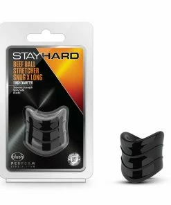 Stay Hard Beef 1.5 Inch Black Ball Stretcher By Blush Novelties Cock Rings
