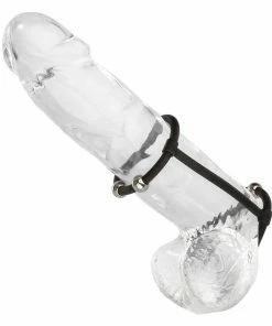 Steel Beaded Black Silicone Penis Enhancer Cage By Cal Exotics Cock Rings
