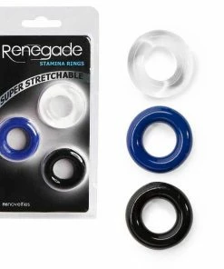 NS Novelties Stretchy Stamina Cock Rings 3 Pack By Renegade