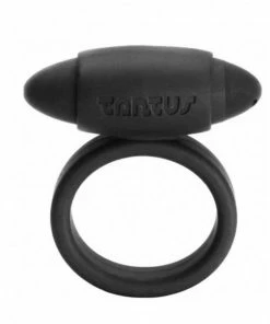 Tantus Silicone Vibrating Cock Ring Super Soft Black C-Ring For Men