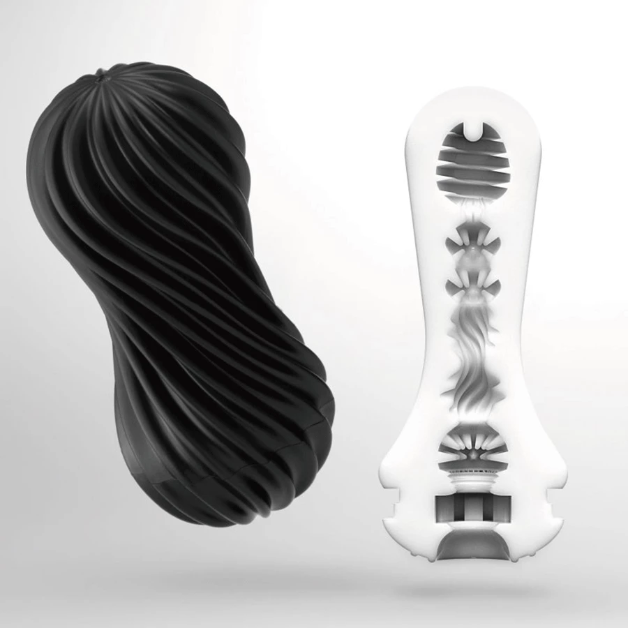 Tenga Flex | Spinning And Flexible Stroker Black/White Male Masturbators & Strokers 7 Tenga Flex | Spinning And Flexible Stroker Black/White Male Masturbators & Strokers
