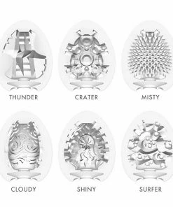 Tenga Hard Boiled Easy Beat Egg 6 Pack Masturbator Set | Disposable Stroker Sleeves Male Masturbators & Strokers