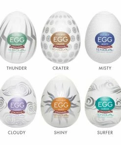 Tenga Hard Boiled Easy Beat Egg 6 Pack Masturbator Set | Disposable Stroker Sleeves Male Masturbators & Strokers