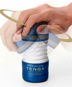 Tenga Premium Rolling Head Disposable Vacuum Cup Blue Male Masturbators & Strokers