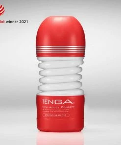 Tenga Rolling Head Disposable Vacuum Cup Red Male Masturbators & Strokers