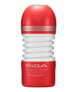 Tenga Rolling Head Disposable Vacuum Cup Red Male Masturbators & Strokers
