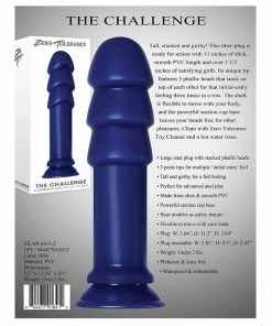 The Challenge 11 Inch Oversized Blue Anal Probe Plug By Zero Tolerance Anal Sex Toys