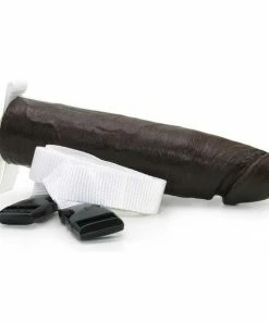 Sheaths & Sleeves The Perfect 8 Inch Realistic Black Hollow Strap On Sleeve For Men By Dr. Love