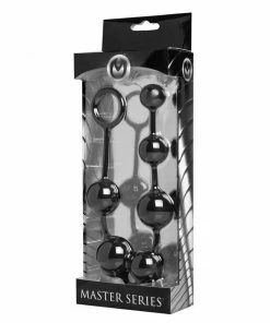 Master Series The Serpent 6 Anal Silicone Beads Black