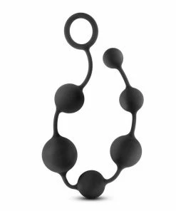 Master Series The Serpent 6 Anal Silicone Beads Black