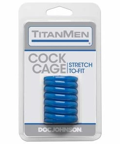 Sheaths & Sleeves TitanMen Ribbed Stretch-To-Fit Cock Cage Girth Enhancer