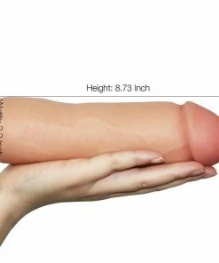 Topco Tommy Gunn Penis Extension Sleeve Tan CyberSkin Cock Sheath 8.5 Inch