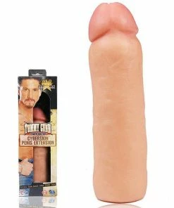 Topco Tommy Gunn Penis Extension Sleeve Tan CyberSkin Cock Sheath 8.5 Inch