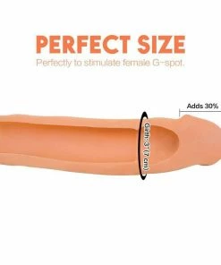 Topco Tommy Gunn Penis Extension Sleeve Tan CyberSkin Cock Sheath 8.5 Inch 17 Topco Tommy Gunn Penis Extension Sleeve Tan CyberSkin Cock Sheath 8.5 Inch