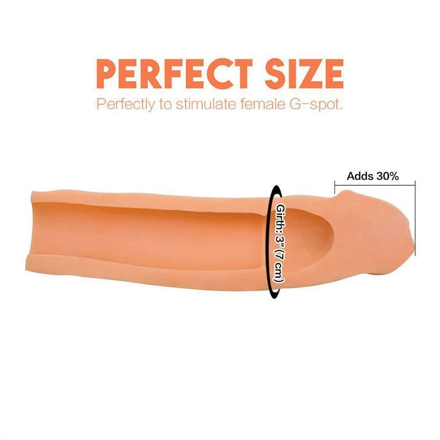 Topco Tommy Gunn Penis Extension Sleeve Tan CyberSkin Cock Sheath 8.5 Inch 8 Topco Tommy Gunn Penis Extension Sleeve Tan CyberSkin Cock Sheath 8.5 Inch