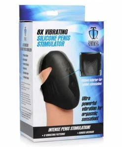 Trinity Vibes 8X Vibrating Silicone Rechargeable Penis Tip Vibrator Male Vibrators
