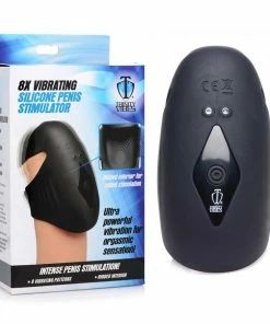 Trinity Vibes 8X Vibrating Silicone Rechargeable Penis Tip Vibrator Male Vibrators