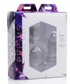 Triplets 3 Piece Clear Glass Anal Plug Trainer Kit By Trinity Vibes
