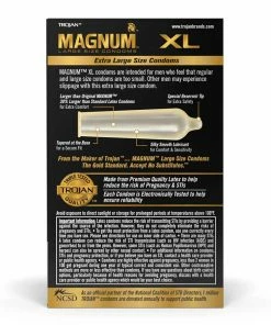 Trojan Magnum XL Latex Condoms 12 Pack Prolonging Condoms
