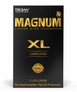Trojan Magnum XL Latex Condoms 12 Pack Prolonging Condoms