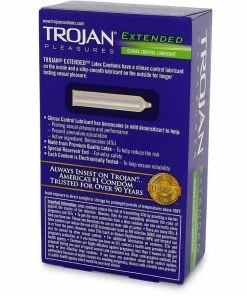 Prolonging Condoms Trojan Pleasures Extended Climax Control Condom 12 Pack