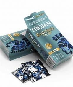 Prolonging Condoms Trojan Sensitivity BareSkin Lubricated Condoms 10 Pack
