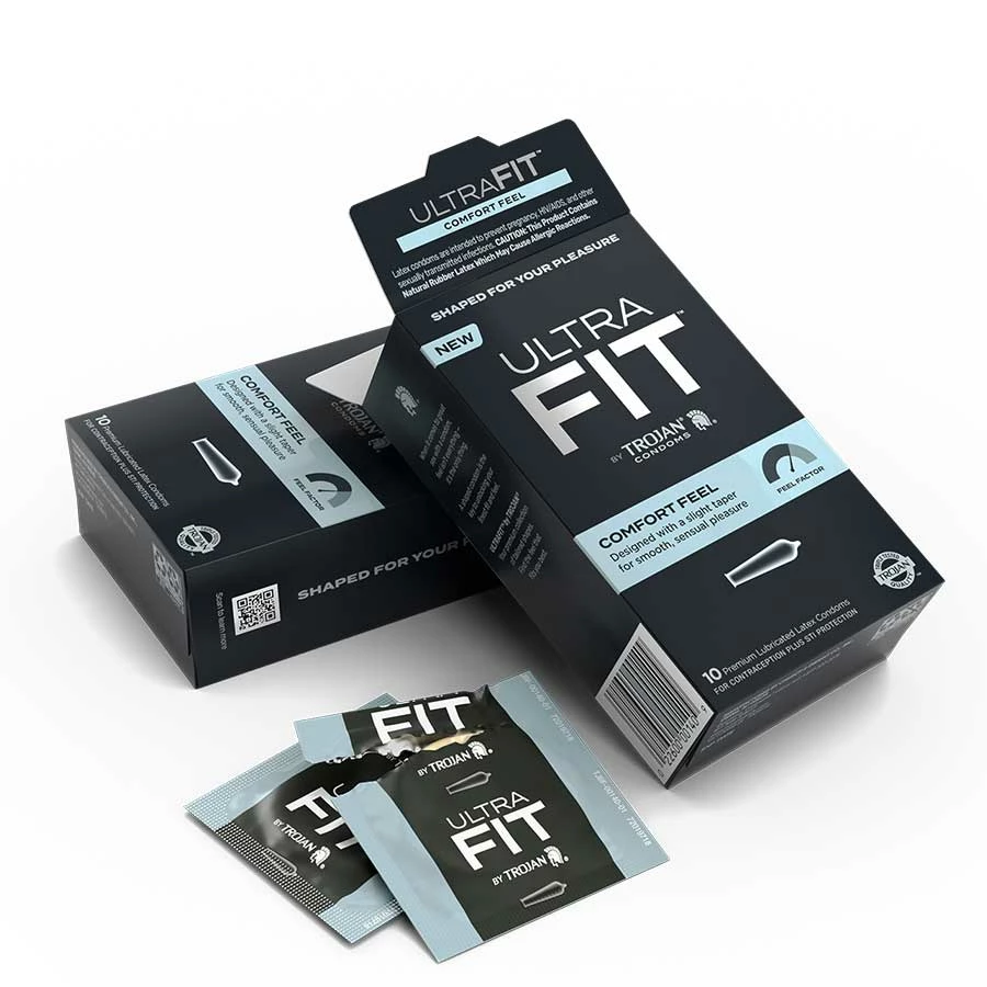 Trojan Ultrafit Comfort Feel Latex Condoms 10 Pack Prolonging Condoms 4 Trojan Ultrafit Comfort Feel Latex Condoms 10 Pack Prolonging Condoms