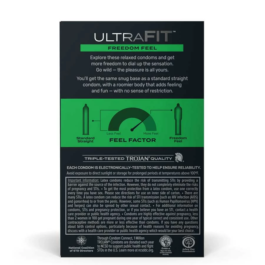 Trojan Ultrafit Freedom Feel Latex Condoms 10 Pack Prolonging Condoms 8 Trojan Ultrafit Freedom Feel Latex Condoms 10 Pack Prolonging Condoms
