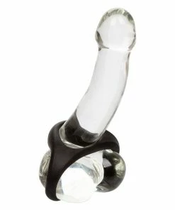 The Enhanced Male Ultra Soft Tear Drop Silicone Dual Cock & Ball Ring By Cal Exotics Cock Rings