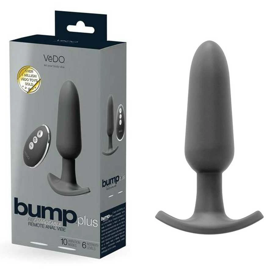 VeDO Bump Plus Rechargeable Vibrating Black Anal Plug 3 VeDO Bump Plus Rechargeable Vibrating Black Anal Plug
