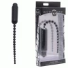 Master Series Urethral Sounds & Penis Plugs 9.5 Inch Dark Rod Vibrating Beaded Silicone Urethral Sound For Men