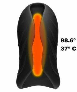 Vibrating & Warming Handheld Silicone Male Masturbator By Optimale