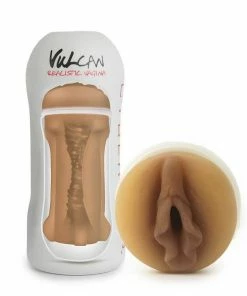 Vulcan Male Masturbator Cup Realistic Mocha Cyberskin Vagina Stroker