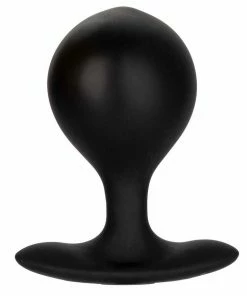 Anal Sex Toys Weighted Black Silicone Inflatable Anal Plug By Cal Exotics