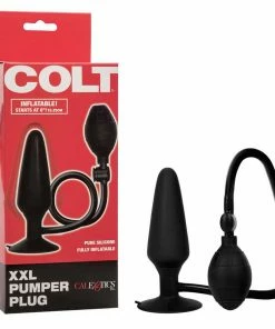 Anal Sex Toys XXL Black Inflatable Pumper Butt Plug By Colt