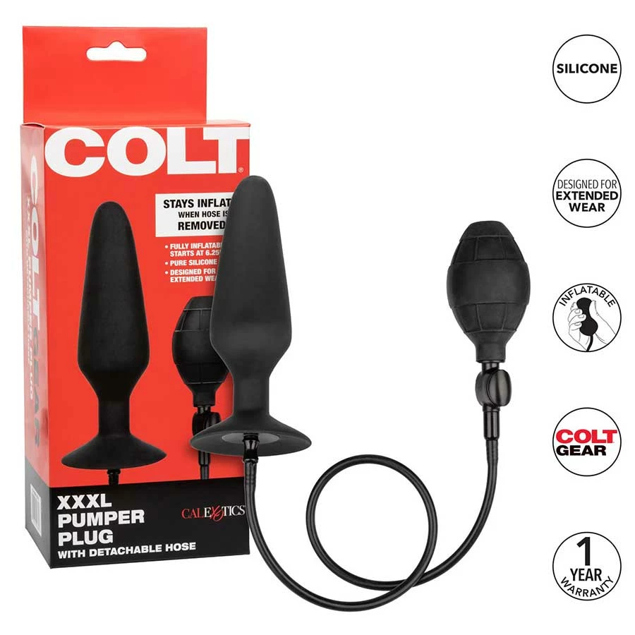 Anal Sex Toys XXXL Pumper Plug With Detachable Hose By COLT 10 Anal Sex Toys XXXL Pumper Plug With Detachable Hose By COLT