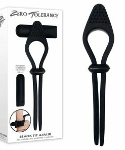 Zero Tolerance Silicone Adjustable Tie Affair Vibrating Black Cock Ring Cock Rings
